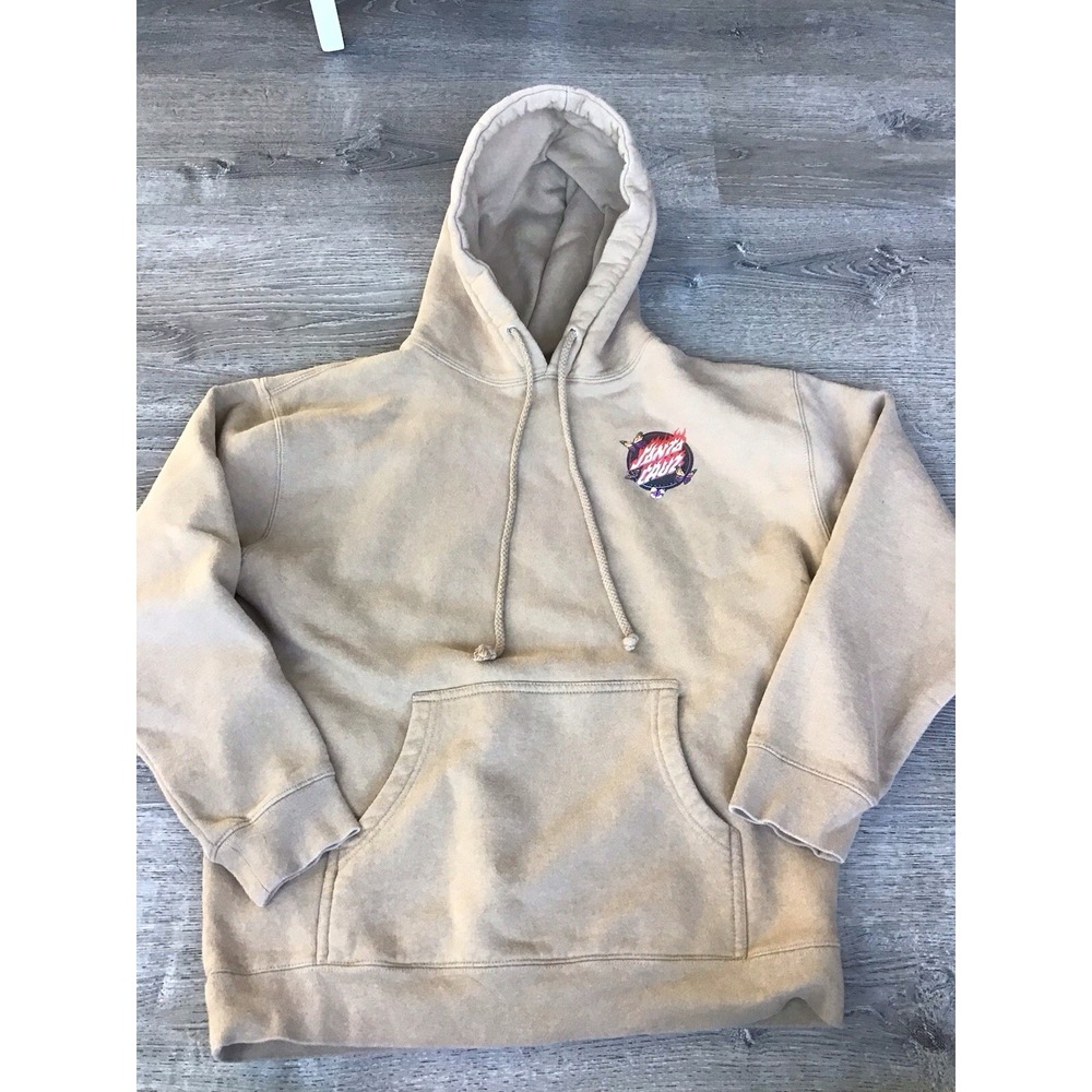 Santa Cruz Hoodie Mens M Medium Fire Butterflies Hooded Sweatshirt Pullover